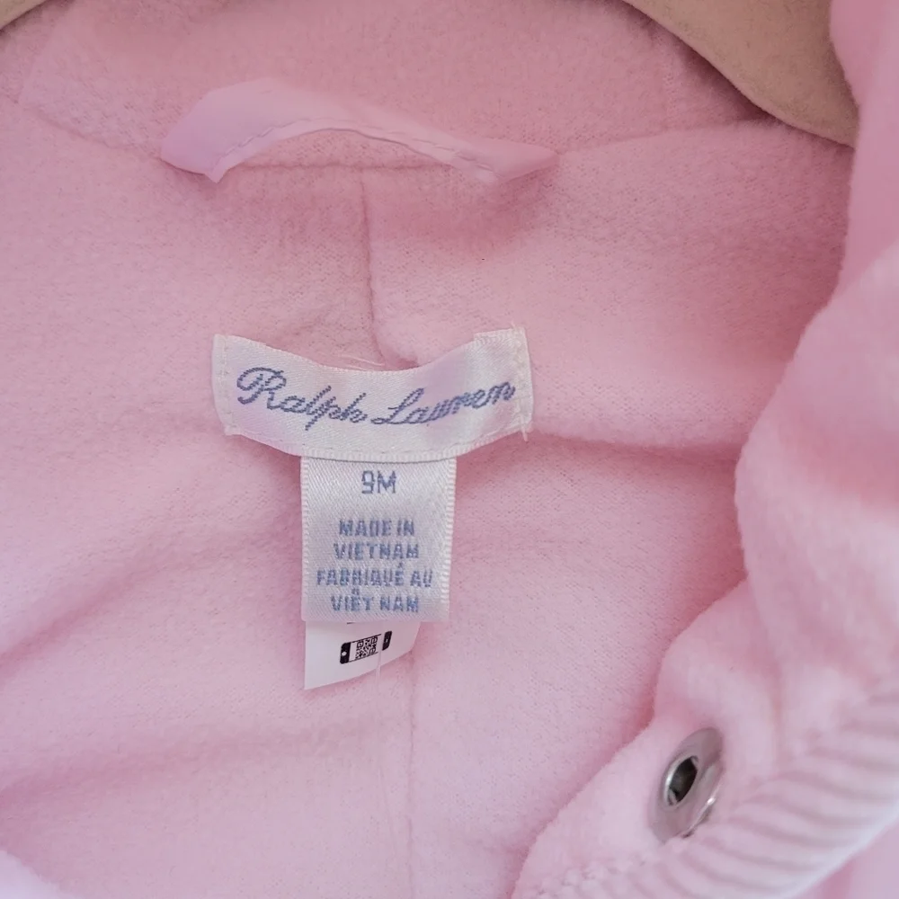 RALPH LAUREN Baby Girl's Hooded Barn Bunting‎ SIZE 9MONTH